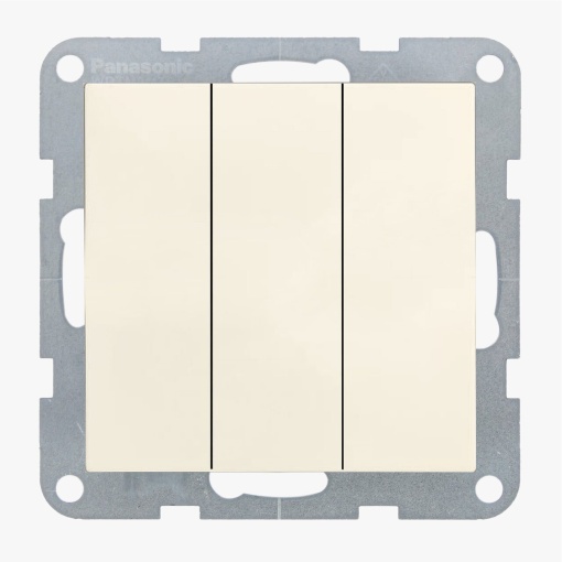 Intrerupator triplu 10A, IP20, Bej, Panasonic Karre Plus 55 [1]- savelectro.ro