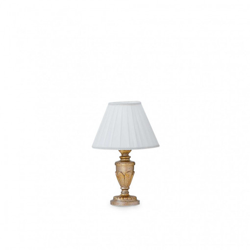 Lampa de birou FIRENZE TL1, metal, alb, auriu, 1 bec, dulie E14, 020853, Ideal Lux