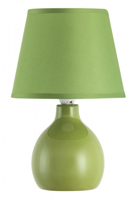 Lampa de birou Ingrid, ceramica, textil, verde, 1 bec, dulie E14, 4477, Rabalux