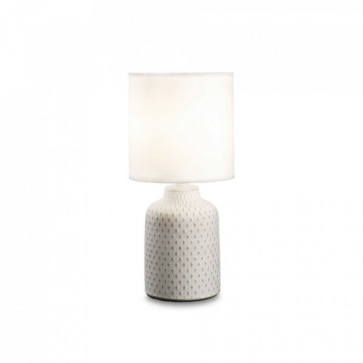 Lampa de birou KALI'-3 TL1, ceramica, textil, alb, 1 bec, dulie E14, 245393, Ideal Lux