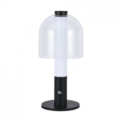 Lampa de birou LED negru, transparent, dimabil, 2W, 100lm, temperatura de culoare ajustabila (3000-6500K), IP20, V-Tac