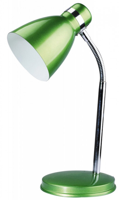 Lampa de birou Patric 4208, cu intrerupator, orientabila, 1xE14, verde, IP20, Rabalux