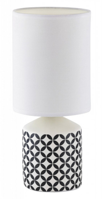 Lampa de birou Sophie, ceramica, textil, alb, 1 bec, dulie E14, 4398, Rabalux