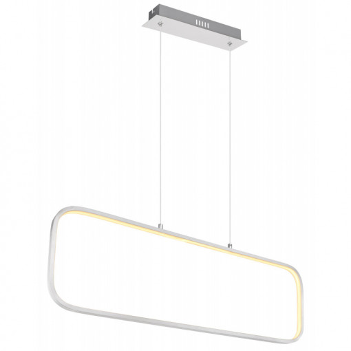 Lustra LED Silla 67262H, 24W, 1160lm, lumina calda, IP20, argintie mata, Globo Lighting