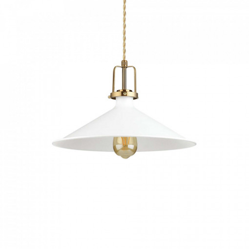 Pendul ERIS-4 SP1, metal, sticla, alb, 1 bec, dulie E27, 238210, Ideal Lux [1]- savelectro.ro