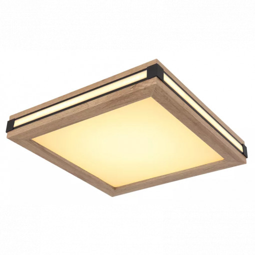 Plafoniera LED Carla 41589D1, 12W, 630lm, lumina calda, IP20, neagra+maro, Globo Lighting