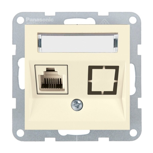 Priza internet cat 5E, IP20, Bej, Panasonic Karre Plus 55 [1]- savelectro.ro