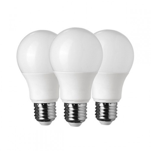 Set 3 becuri LED Optonica, 8.5W (60W), A60, E27, 806lm, lumina neutra (4500K), clasa energetica F [1]- savelectro.ro