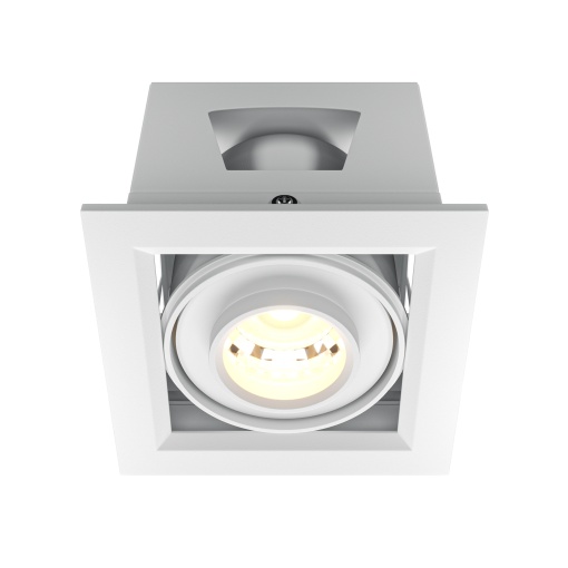 Spot LED 10W Incastrat, Maytoni, 750lm, Lumina Calda (3000K), Alb