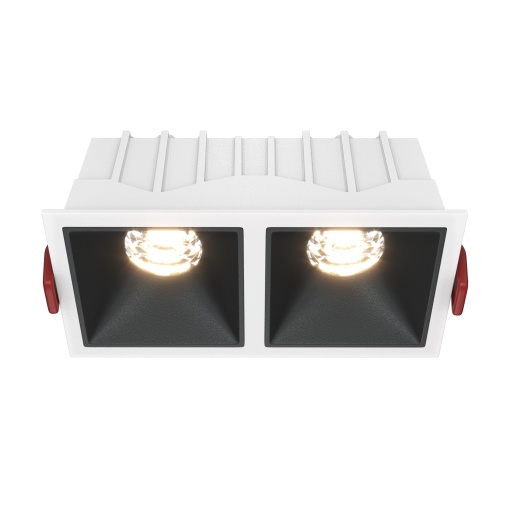 Spot LED Alfa DL043-02-10W3K-D-SQ-WB, dimabil, 20W, 900lm, lumina calda, IP20, alb+negru, Maytoni