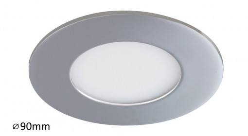 Spot LED Lois 5584-RAB, rotund, 3W, 170lm, lumina neutra, IP20, crom, Rabalux