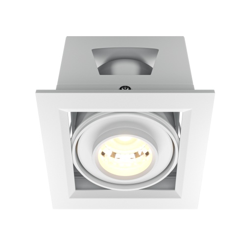 Spot LED Metal DL093-01-10W3K-W, incastrat, 10W, 750lm, lumina calda, IP20, alb, Maytoni