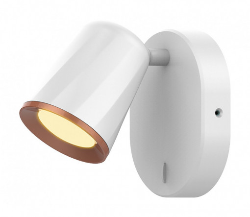 Spot LED Solange 5045-RAB, cu intrerupator touch, 6W, 380lm, lumina calda, IP20, alb, Rabalux