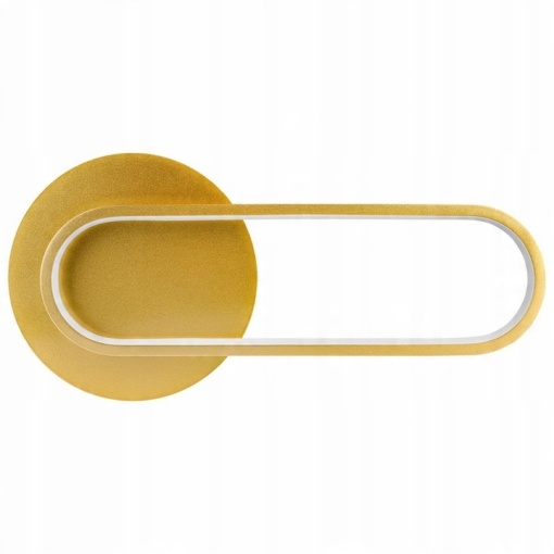 Aplica de perete LED Goldimo, design oval, 13W, 43cm, lumina neutra (4000 K), aurie, Masterled