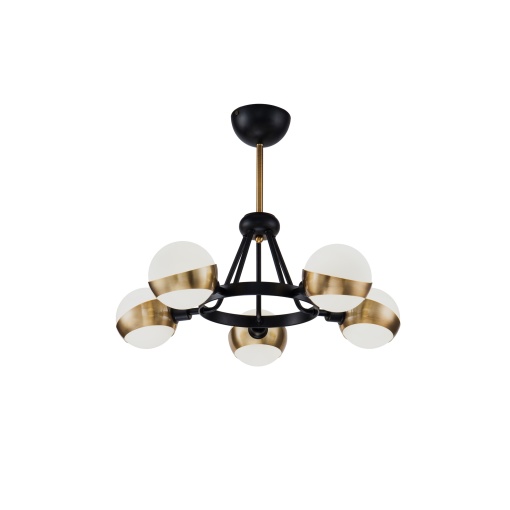 Candelabru Silvia MOD144PL-05B, 5xE14, negru+alb+auriu, IP20, Maytoni