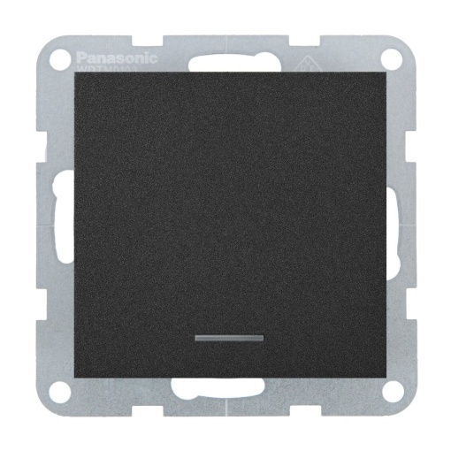Intrerupator cu led 10A, IP20, Negru, Panasonic Karre Plus 55