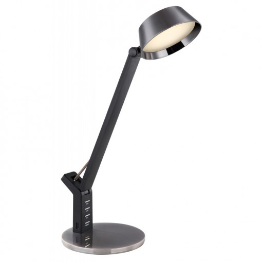 Lampa de birou LED 8W, conexiune USB, dimabila, temperatura de culoare ajustabila, negru, 58422B Globo