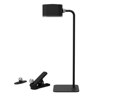Lampa de birou LED Optonica, 3W, lumina calda/neutra/rece (3000-6000 K), neagra, USB, dimabila