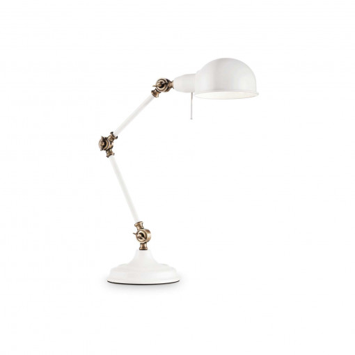 Lampa pentru birou TRUMAN, metal, alb, 1 bec, dulie E27, 145198, Ideal Lux