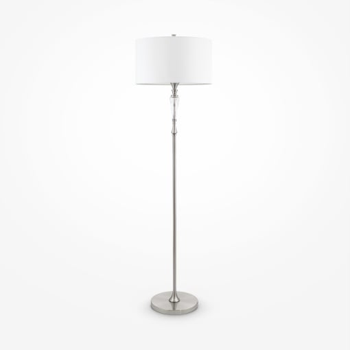 Lampadar Alicante MOD014FL-01N, cu intrerupator, 1xE27, crom+alb, IP20, Maytoni