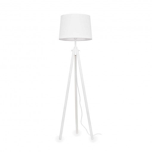 Lampadar YORK, metal, textil, alb, 1 bec, dulie E27, 121406, Ideal Lux