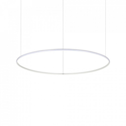 Lustra LED Hulahoop 258751, 50W, 5000lm, lumina calda, IP20, alba, Ideal Lux