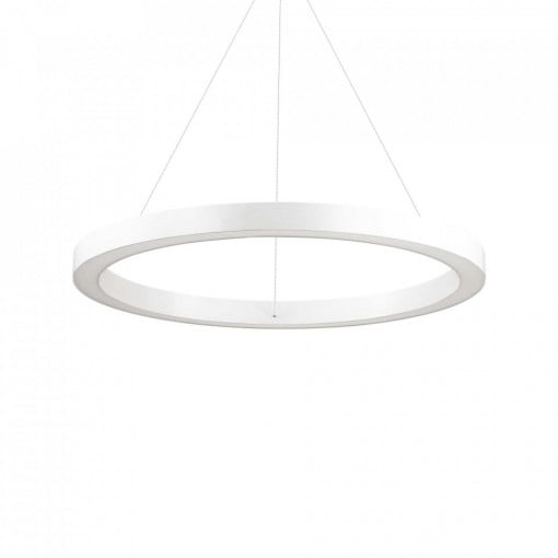 Lustra LED Oracle 211381, rotunda, 43W, 3850lm, lumina calda, IP20, alba, Ideal Lux