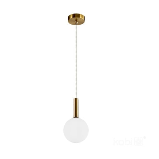 Pendul Kobi Globe, 1xG9, alb+auriu, IP20
