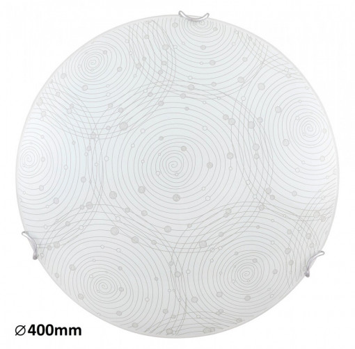 Plafoniera Andra LED, rotund, metal, sticla, alb, 1440 lm, lumina neutra (4000K), 3236, Rabalux