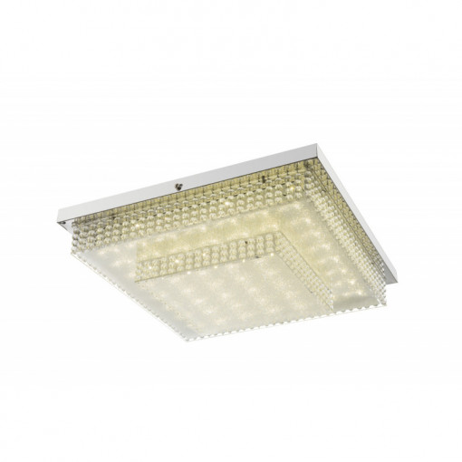 Plafoniera LED Cake 48214-24, 24W, 1870lm, lumina neutra, IP20, crom, Globo Lighting