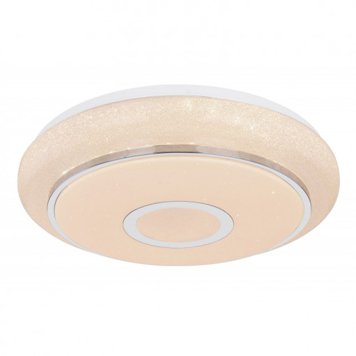 Plafoniera LED Dani 48389-40, cu telecomanda, 40W, 3100lm, lumina calda+neutra+rece, IP20, crom, Globo Lighting