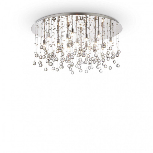 Plafoniera MOONLIGHT PL15, metal, cristale, crom, 15 becuri, dulie G9, 077819, Ideal Lux [1]- savelectro.ro