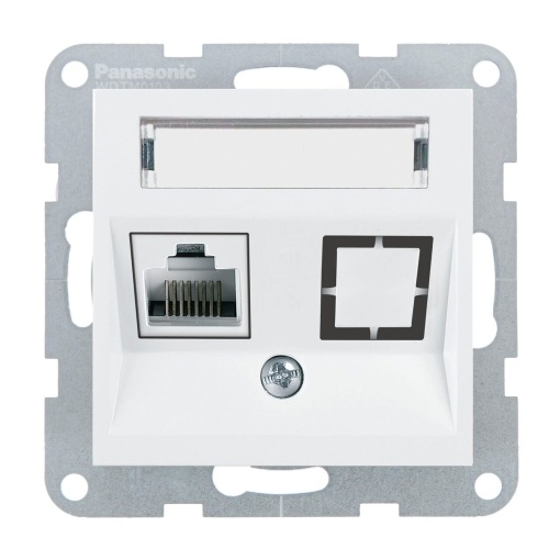Priza internet cat 6, IP20, Alb, Panasonic Karre Plus 55