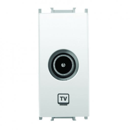 Priza TV trecere 1 modul Thea Modular Panasonic, Alba [1]- savelectro.ro