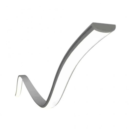 Profil Banda LED, Aplicat (PT), Flexibil, Aluminiu + Alb Mat, 2m