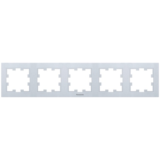 Rama 5 module orizontala, IP20, Argintiu, Panasonic Karre Plus 55 [1]- savelectro.ro