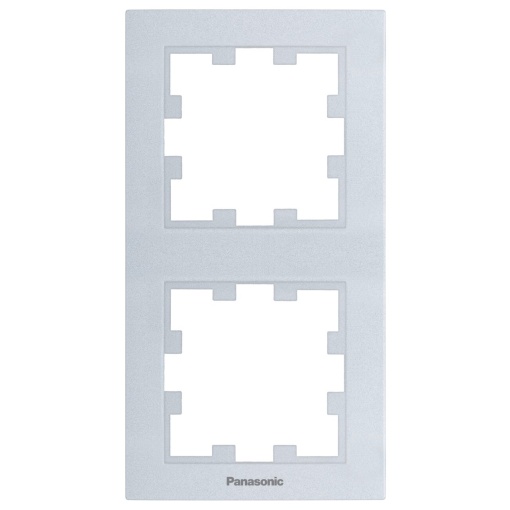 Rama dubla verticala, IP20, Argintiu, Panasonic Karre Plus 55
