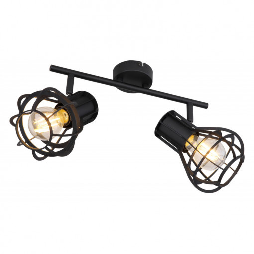 Spot Clastra 15388-2, 2xE27, negru mat, IP20, Globo Lighting