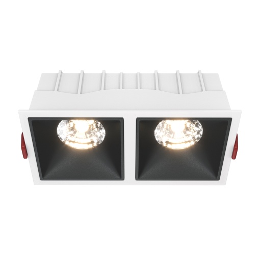 Spot LED Alfa DL043-02-15W3K-SQ-WB, 30W, 2100lm, lumina calda, IP20, alb+negru, Maytoni