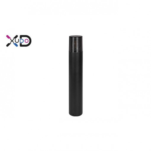 Stalp pentru exterior Xudo, 50 cm, rotund, 1xE27, negru+fumuriu