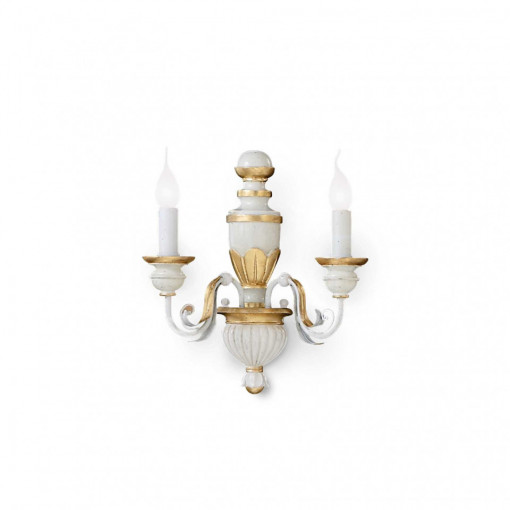 Aplica Firenze 012902, 2xE14, alba+aurie, IP20, Ideal Lux [1]- savelectro.ro