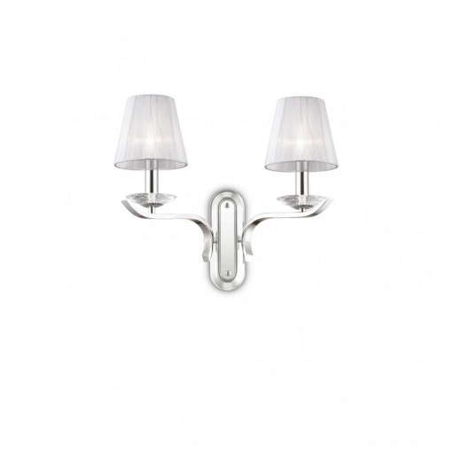 Aplica Pegaso 059211, 2xE14, alba+crom, IP20, Ideal Lux