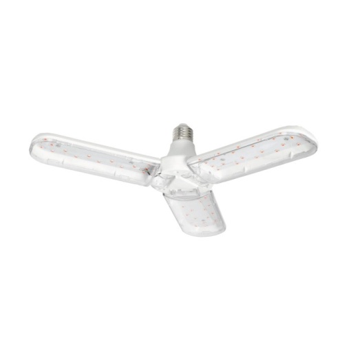 Bec LED plante 24W KOBI Planty, E27, spectru complet, lumina roz, PPF 35 µmol/s