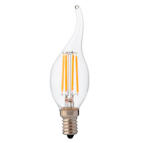 Bec LED Vintage 6w(48W), transparent, forma flacara 700Lm, lumina neutra(4200k), Horoz Electric [1]- savelectro.ro