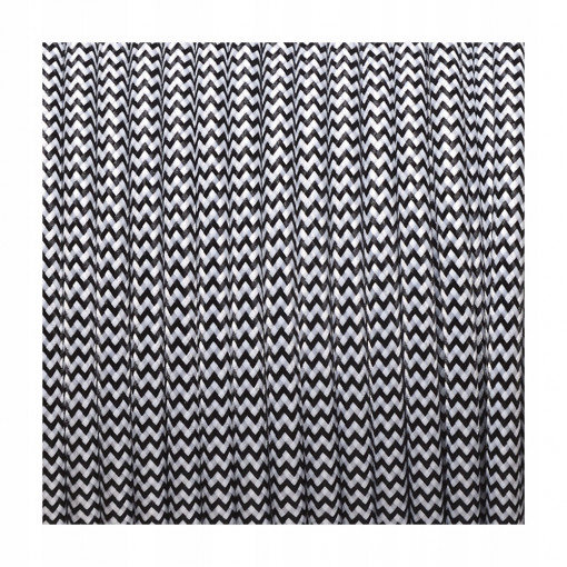 Cablu Textil Alb-Negru 2x0,75
