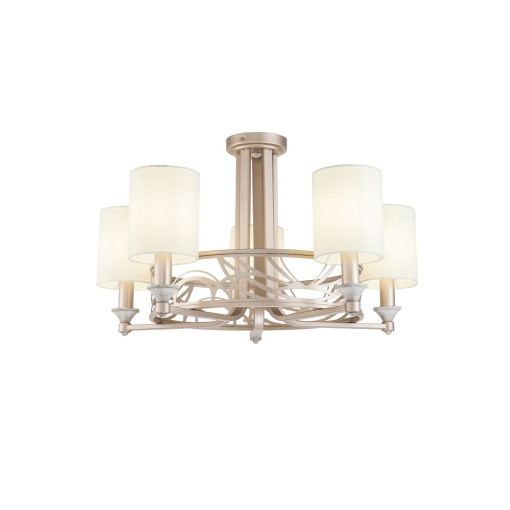 Candelabru Vittoria H004CL-05BG, 5xE14, crem+alb, IP20, Maytoni