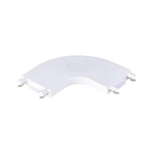 Conector pentru imbinare sine magnetice, colt rotund, alb, Klausen [1]- savelectro.ro
