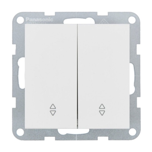 Intrerupator dublu cap scara 10A, IP20, Seashell, Panasonic Karre Plus 55 Soft Touch