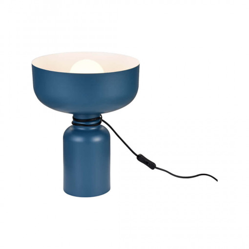 Lampa de birou ABEL TL1, metal, albastru, crem, 1 bec, dulie E27, 108034, Klausen