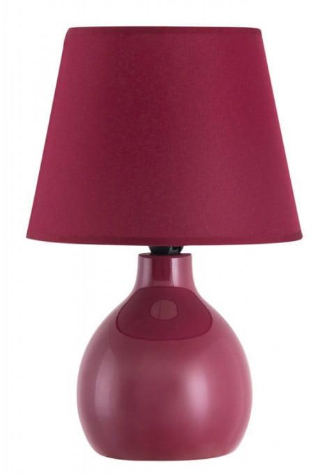 Lampa de birou Ingrid, ceramica, textil, rosu inchis, 1 bec, dulie E14, 4478, Rabalux